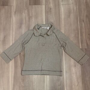 Elegant Striped Women's Blouse Polo